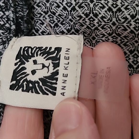 Anne Klein Black & White Patterned Pullon Pants size XXL - Picture 3 of 9